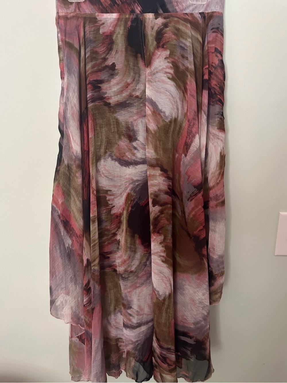 The Pyramid Collection Abstract Split-Leg Chiffon Pant Skirt - Picture 3 of 5